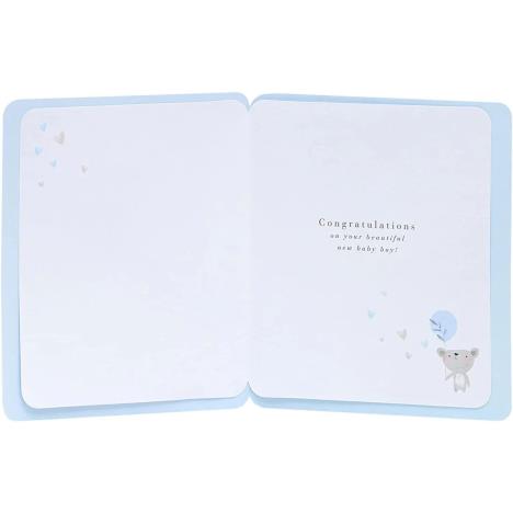 Cute Letter Design New Baby Boy Card Extra Image 1